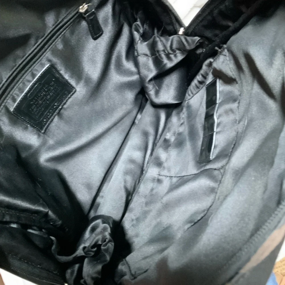 Coach Poppy Signature Black and Brown Backpack
